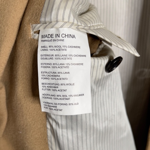 Club Monaco Camel Cashmere Wool Jacket XXL - Picture 7 of 8